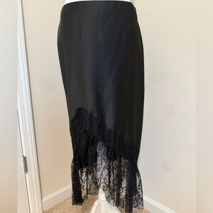 Sweet Rain Elegant Black Asymmetrical Skirt